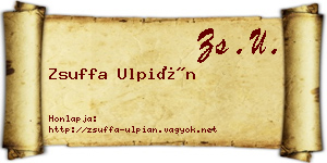 Zsuffa Ulpián névjegykártya